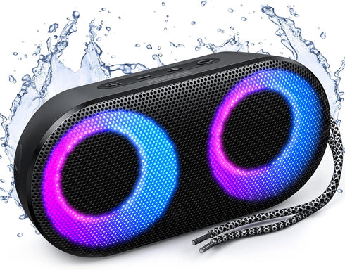 MIATONE Portable Bluetooth Speakers with Lights, Bluetooth Speaker Kids, 15W, IPX7 Waterproof, Bluetooth 5.3, 24H Playtime, Built-in MIC, TWS Port...