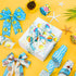 6 Rolls 30 Yards Summer Beach Wired Edge Ribbon Blue Yellow Burlap Stripes Ribbons Summer Beach Party Decorative for Bow Sewing Wreath Summer DIY ...