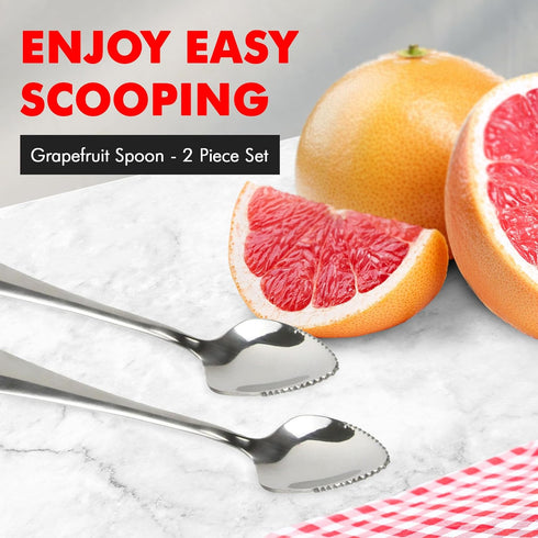 Chef Craft Select Serrated Grapefruit Spoon, 9 inch 2 piece set, Stainless Steel...