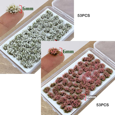 Cayway 106 PCS Static Grass Tufts Model Grass Tufts Artificial Grass, Flower Cluster Model Static Scenery Model for Train Landscape Railway Artifi...