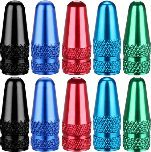 Bike Presta Valve Stem Caps Aluminum Anodized Bike Tire Caps Air Dust Stem Covers-Used on Presta/French Valves for MTB Mountain Road Bike, Hybrid ...