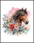 Posterizer 1 pcs-Boho Horse Rustic Farmhouse Barn Decor-Art for Animal Lovers-Floral Botanical Art-Gifts for Women-Living Room Bedroom Decor- unfr...