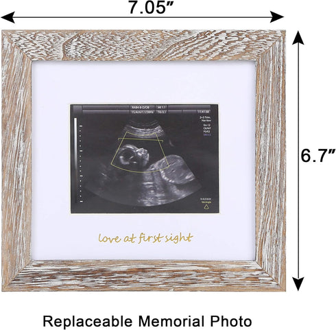 IHEIPYE Baby Love at First Sight Sonogram Keepsake Frame - Ultrasound Picture Frame - Pregnancy Announcement Frame for Expecting Parents, Gender R...