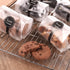 YunKo Cookie Bags for Gift Giving Clear Cellophane Treat Bags for Favors Mini Loaf, Bundt Cake, Hot Cocoa Bomb Packaging With Stickers(100PACK, Bl...
