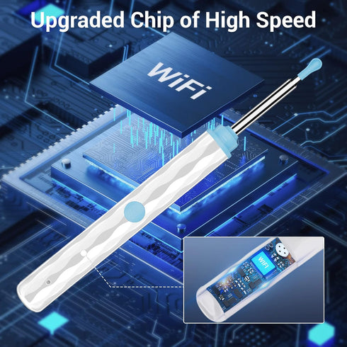 Ear Wax Removal, Ear Cleaner Camera with 1296HD, Ear Wax Removal Kit with 8 Pcs Ear Cleaning Tools, Ear Camera with 6 LED Lights, Ear Cleaner for ...