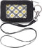 Bella Taylor ID Lanyard for Women and Girls, Keychain Wallet with Badge Holder and Zip Pouch, Quilted Vintage Black Microfiber...