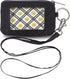 Bella Taylor ID Lanyard for Women and Girls, Keychain Wallet with Badge Holder and Zip Pouch, Quilted Vintage Black Microfiber...
