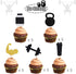 Glitter Gym Theme Cupcake Toppers Weight Lifting Cupcake Toppers for Cross Fit Party, Fitness Themed Birthday Party Supplies...