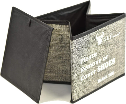 G & F Products Shoe Covers Box, Foldable Collapsible Shoe Covers Holder Bootie Box holds up to 100 Disposable Shoe for Realtors and Open House als...