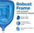 Swimming Pool Skimmer Net Total Length 57 inches, Leaf Rake Net with 4 Section Telescopic Aluminum Pole for Fast Cleaning Ponds, Hot Tub, and Spas...
