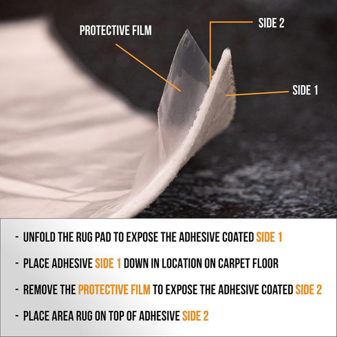 Grip-It Magic Stop Rug PAD, 2x8, White...
