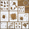 10 Pieces Stain and Splatter Stencils Shoe Stencils Graffiti Stencils DIY Art Stencils for Painting on Wood, Canvas, Paper, Fabric, Floor, Wall...