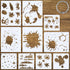 10 Pieces Stain and Splatter Stencils Shoe Stencils Graffiti Stencils DIY Art Stencils for Painting on Wood, Canvas, Paper, Fabric, Floor, Wall...
