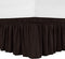 Subrtex Wrap Around Bed Skirt Elastic Elegant Soft Fabric Ruffled Fade Resistant Replaceable (Full, Chocolate)...