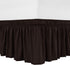 Subrtex Wrap Around Bed Skirt Elastic Elegant Soft Fabric Ruffled Fade Resistant Replaceable (Full, Chocolate)...
