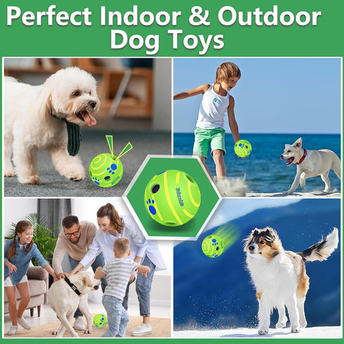 Giggle Ball for Dogs, Interactive Dog Toys, Wobble Ball for Large Dogs, Durable Wiggle Ball Dog Toy for Relieve Anxiety, Fun Giggle Sounds Babble ...