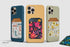 Luli Prints Stick-On Fabric Phone Wallet, Slim Credit Card Holder & Sticky Wallet Attachment for Phone Case, Stylish & Cute Wallet for Phone Case,...