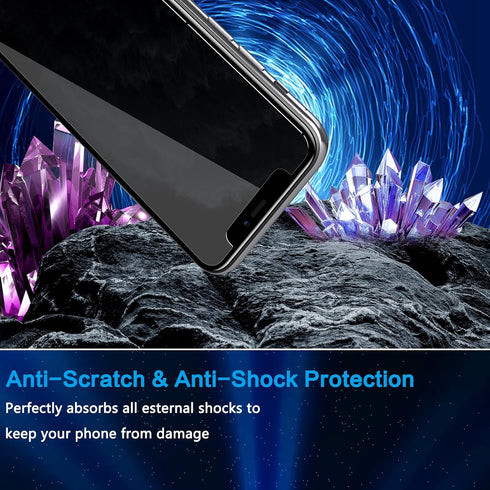 2 Pack iPhone 11 Pro Max Privacy Screen Protector with 2 Pack Camera Lens Protector, Anti Spy 9H Hardness Tempered Glass, Bubble Free Easy Install...