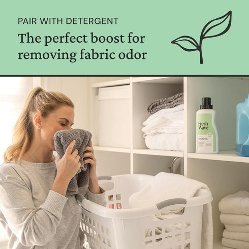 Fresh Wave Odor Removing Laundry Booster, 24 fl. Oz. | Laundry Scent Booster | Safer Odor Relief | Natural Plant-Based Odor Eliminator | Pet Beddi...