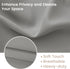 Small French Curtain Tricia Door Curtain Thermal Insulated Tie Up Shades for French Doors, Energy Efficient Light Blocking Window Coverings for En...