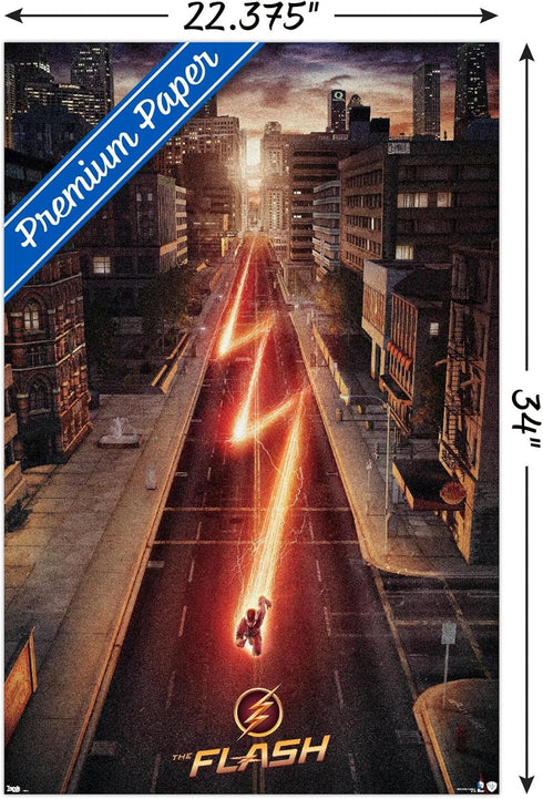 Trends International DC Comics TV - The Flash - Street One Sheet Wall Poster, 22.375" x 34", Premium Poster & Clip Bundle...