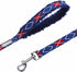 Blueberry Pet Scottish Argyle Fleece Padded Dog Leash with Soft & Comfortable Handle, 5 ft x 3/4", Royal Blue, Medium, Leashes for Dogs...