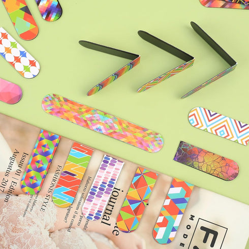 30 Pcs Magnetic Bookmarks, Mini Geometric Page Markers Magnetic, Geometric Magnetic Page Stand Bookmarks for Teachers School Home Office Reading B...