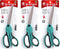 SINGER 00562 9-1/2-Inch ProSeries, Heavy Duty Bent Sewing Scissors, Teal - For Cutting Fabric, Denim, Paper & More (Three-Pack)...