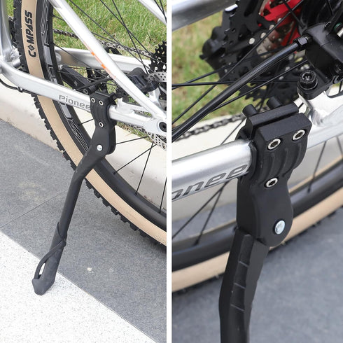 Bike Kickstand Adjustable for 26-29 Inch Aluminum Alloy Bicycle Kick Stands for Adult Bikes Black...