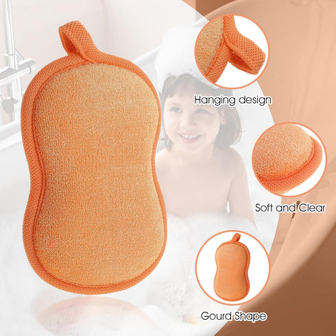 2 Pcs Bath Sponge Cotton Foam Loofah Sponge Soft and Absorbent Sponge Exfoliating Body Sponge for Shower Men Women...
