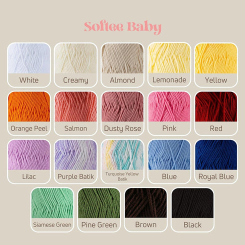 Sensy Softee Baby Yarn, 3.5 oz, 275 Yards, Gauge 3 Light (Purple Batik)......
