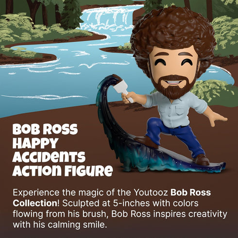 Youtooz Bob Ross Happy Accidents Action Figure, 5" Vinyl Figure - Youtooz Bob Ross Collection...