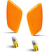HERCOO LED Park Signal Side Marker Lights Lamps Cover Lens Amber Bulbs Driver and Passenger Front Marker Light Housing Assembly Compatible with Je...