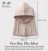 Brook + Bay Knitted Hooded Scarf w/drawstrings - Knit Balaclava Hood Scarf for Women Winter - Stylish Hooded Hat, Neck Warmer Cream...