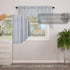 VHC Sawyer Mill Blue 2 Piece Swag Set Kitchen Farmhouse Curtains for Bathroom Living Room Bedroom Window Ticking Striped 36 Inches Long 2 Panels...