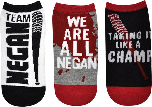 The Walking Dead Lowcut Socks - Negan, Daryl Dixon AMC - Fits Ladies Shoe Size: 4-10...