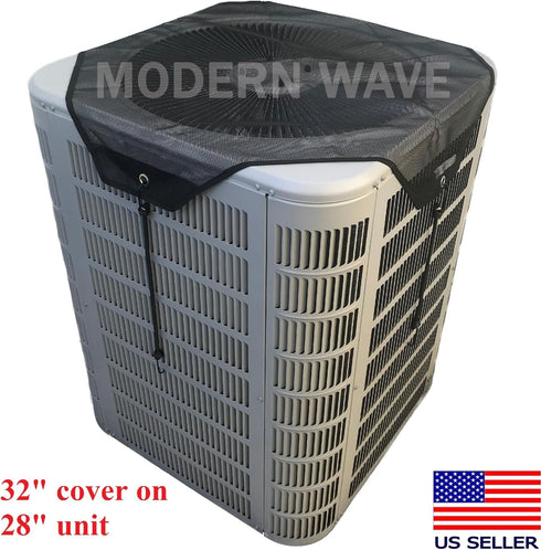 MODERN WAVE Central Air Conditioner Cover for Outside Units 32 x 32 - Top Universal Outdoor AC Cover Defender (Mesh, 32" x 32")...