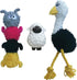 rocket & rex 3-Pack Dog Chew Toy Gift Set | Rope Toy, Rubber Squeaker Toy and Plush Toy with Ball | Puppies, Small to Medium Breeds | Safe & Non-T...