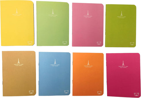 Yansanido 12 Pcs 4.9 Inch x 3.5 Inch Pocket Notebook 24 Sheets (48 Pages) 7mm College Ruled Portable Steno Notebooks Mini Notepads (12)...