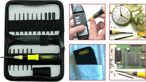 General Tools 63518 Eighteen-Piece Precision Screwdriver Set,Black...
