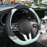 Cute Steering Wheel Cover D Shape for Girls Women Universal 15 inch,Black and Green...