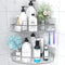 Orimade Corner Shower Caddy Stainless Steel with Hooks Wall Mounted Bathroom Shelf Storage Organizer Adhesive No Drilling 2 Pack, Silver Only for ...