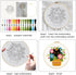 INFUNLY 4 Pack Embroidery Starter Kit Black Cat Cross Stitch Kit with Instructions DIY Beginner Plant Embroidery Set with Plastic Embroidery Hoops...