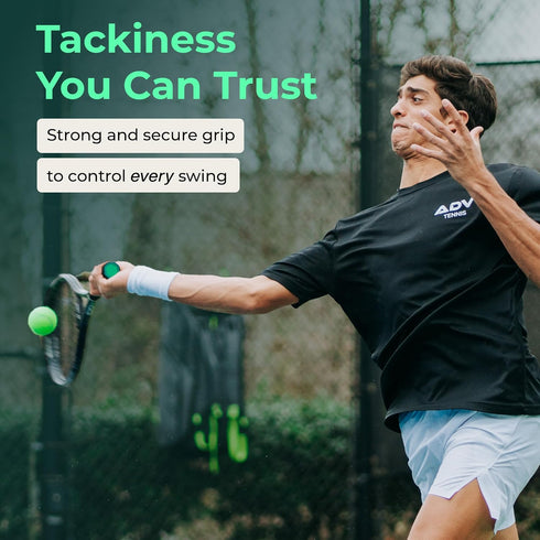 ADV MaxTac Tacky Tennis Overgrip - 12 Pack Extremely Sticky Non-Slip Tennis Grips Overgrip - Razor-Thin & Easy to Use Pro Tennis Racquet Grip Tape...