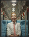 Posterizer 1 pcs-strange man in futuristic creepy subway-Abstract & Modern Art-Fantasy & Fiction Art-Gift for Art Lovers-Decor for Home & Office- ...