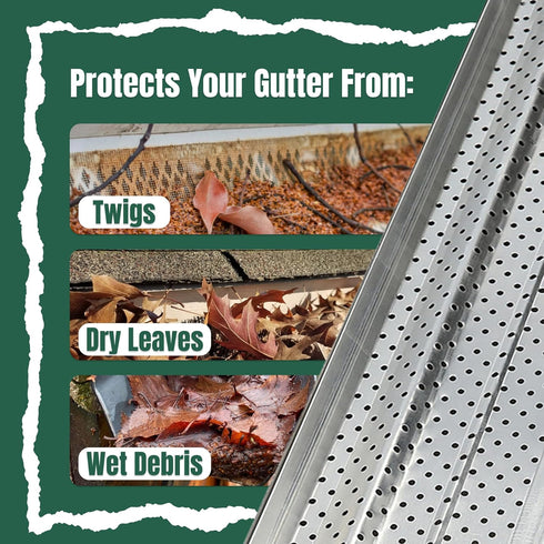 A-M Gutter Guard - Aluminum - Sample Pack - includes both 5" and 6" Width Samples (7" in length, Mill Finish)...