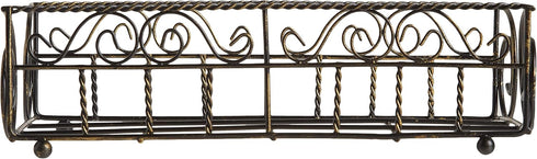 Boston International Garden Gate Design Guest Towel Napkin Holder Caddy, Antique Brass...