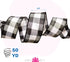 Morex Ribbon 7398.60/50-613 Cambridge 2.5" X 50 YD Wired Ribbon, Black and White, Buffalo Check Plaid Ribbon for Gift Wrapping, Christmas Decorati...
