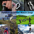 Outdoor Activities Watch Strap Compatible with Samsung Galaxy Fit3 Smartwatches Bands Replacement,Paracord Keychain Clip for Outdoor Camping, Hiki...