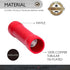 Conext Link BCV8-25 Vinyl Butt Connector 25 Pack (Red 8 Gauge) ?17077?...